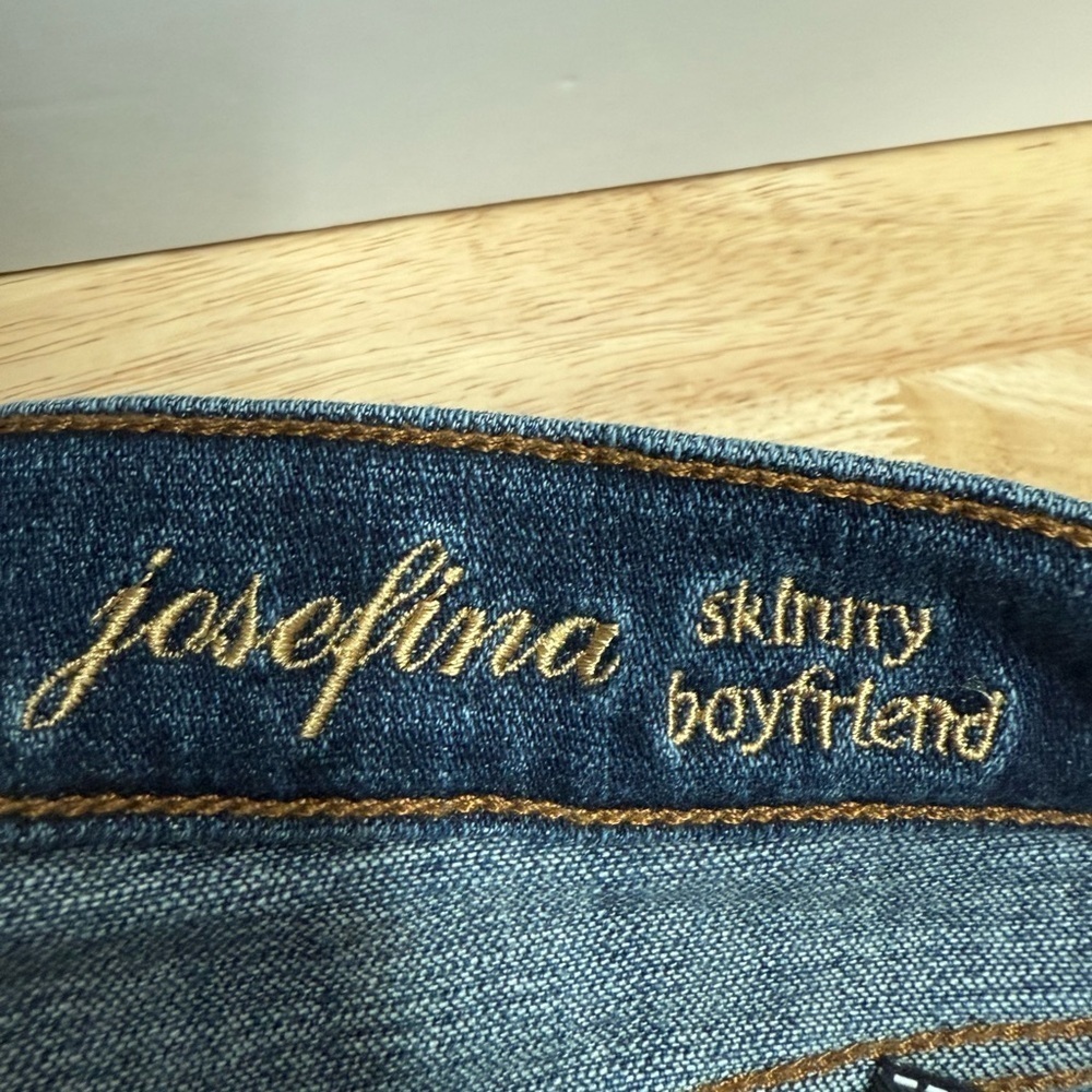 7 For All Mankind Dark Blue Boot Cut Jeans - Picture 3 of 6